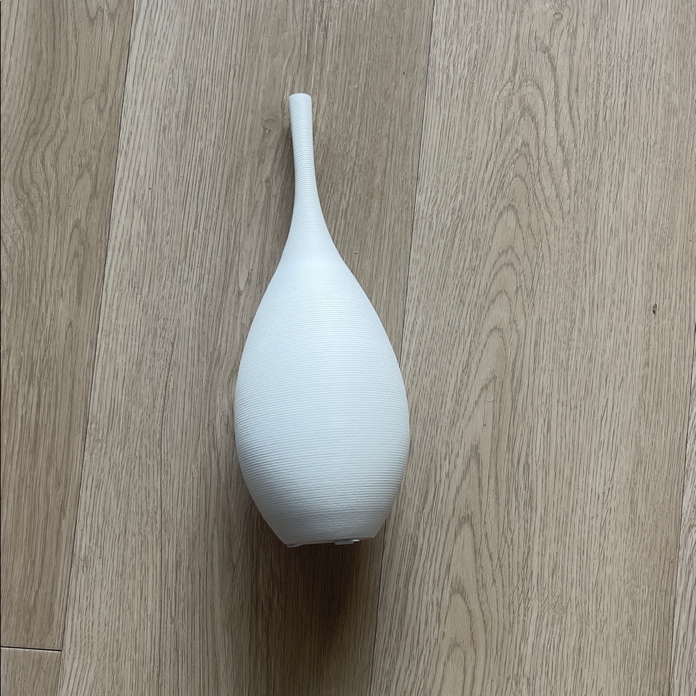 White Ceramic Modern Boho Wabi-Sabi Flower Vase